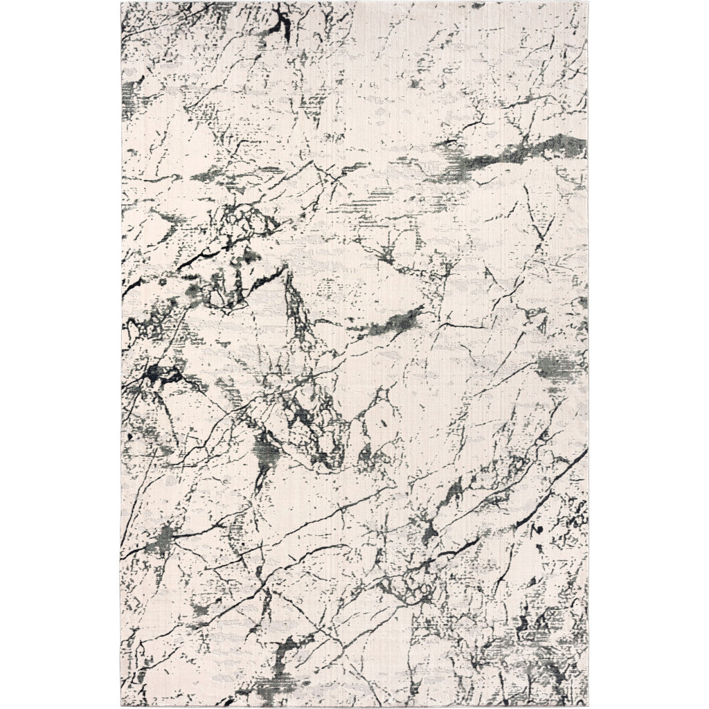 8" Ivory Abstract Area Rug