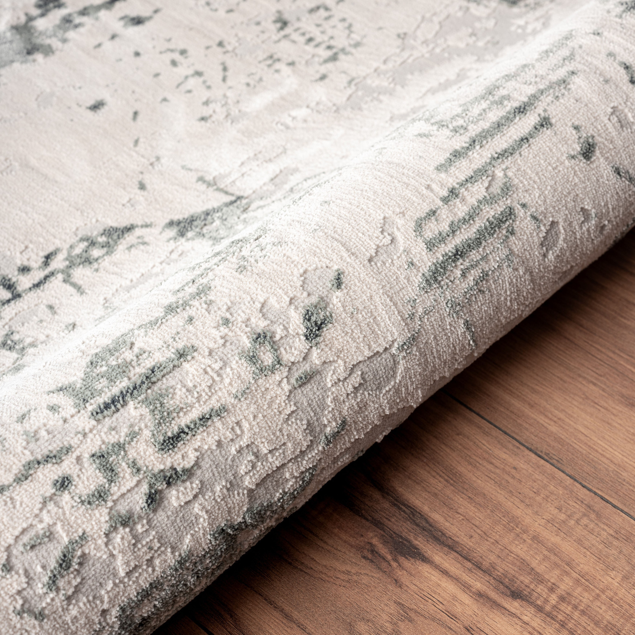 8" Ivory Abstract Area Rug