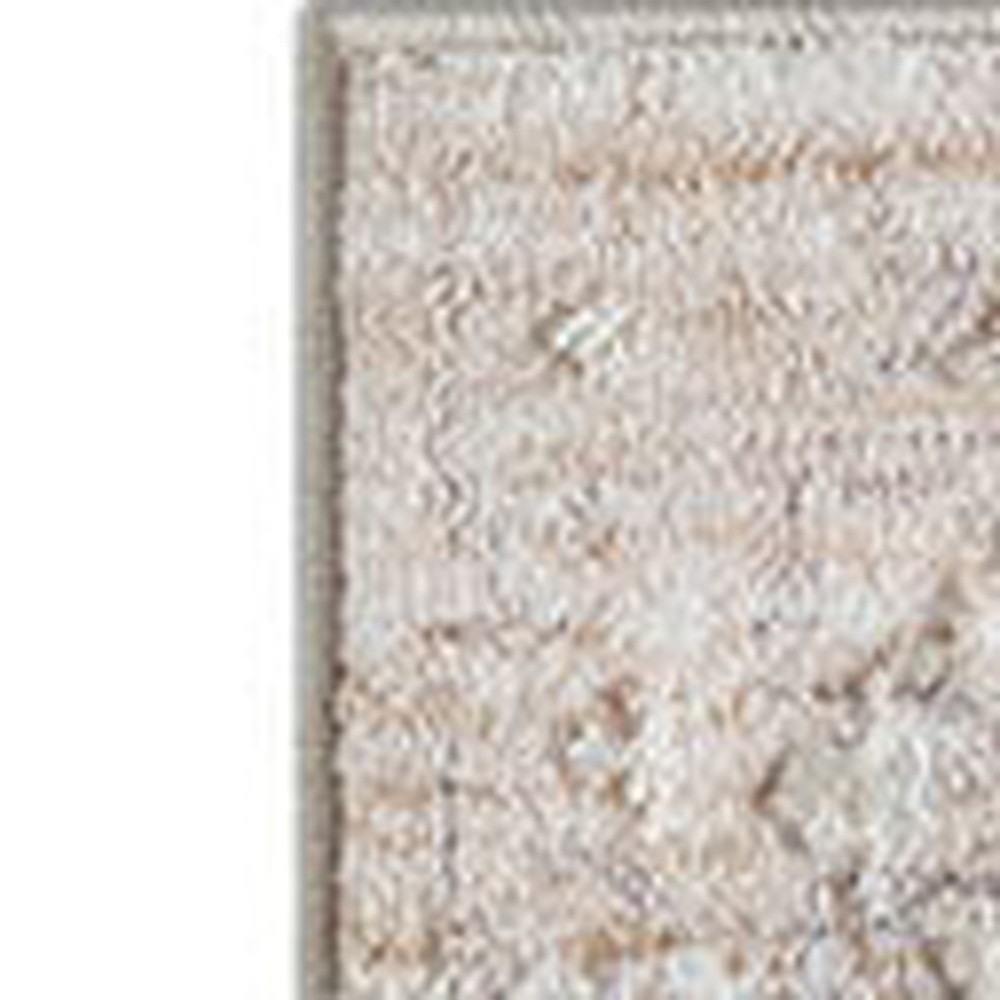 5" X 8" Gray Botanical Area Rug