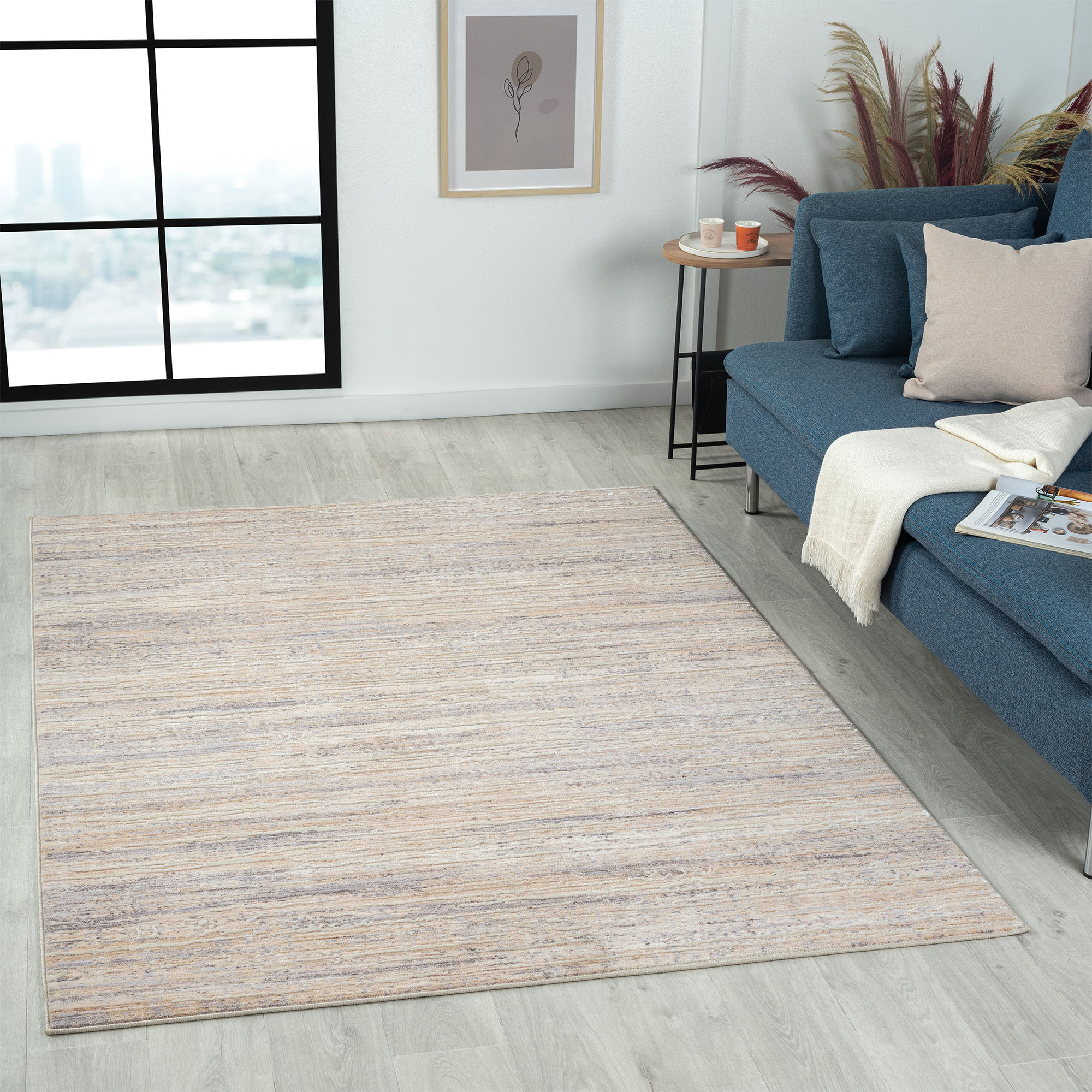 5" X 8" Gray Abstract Area Rug