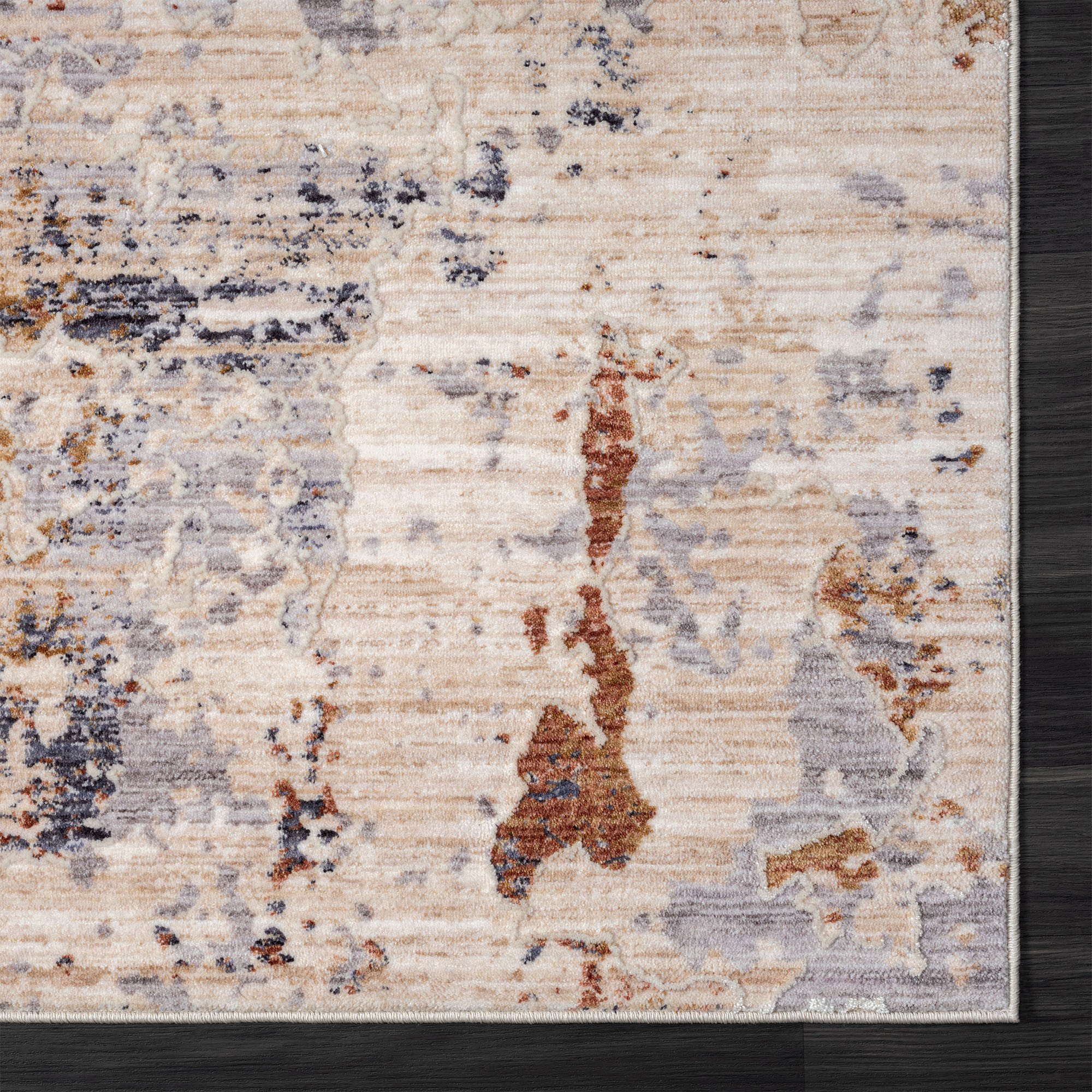 5 X 8 Beige Abstract Area Rug
