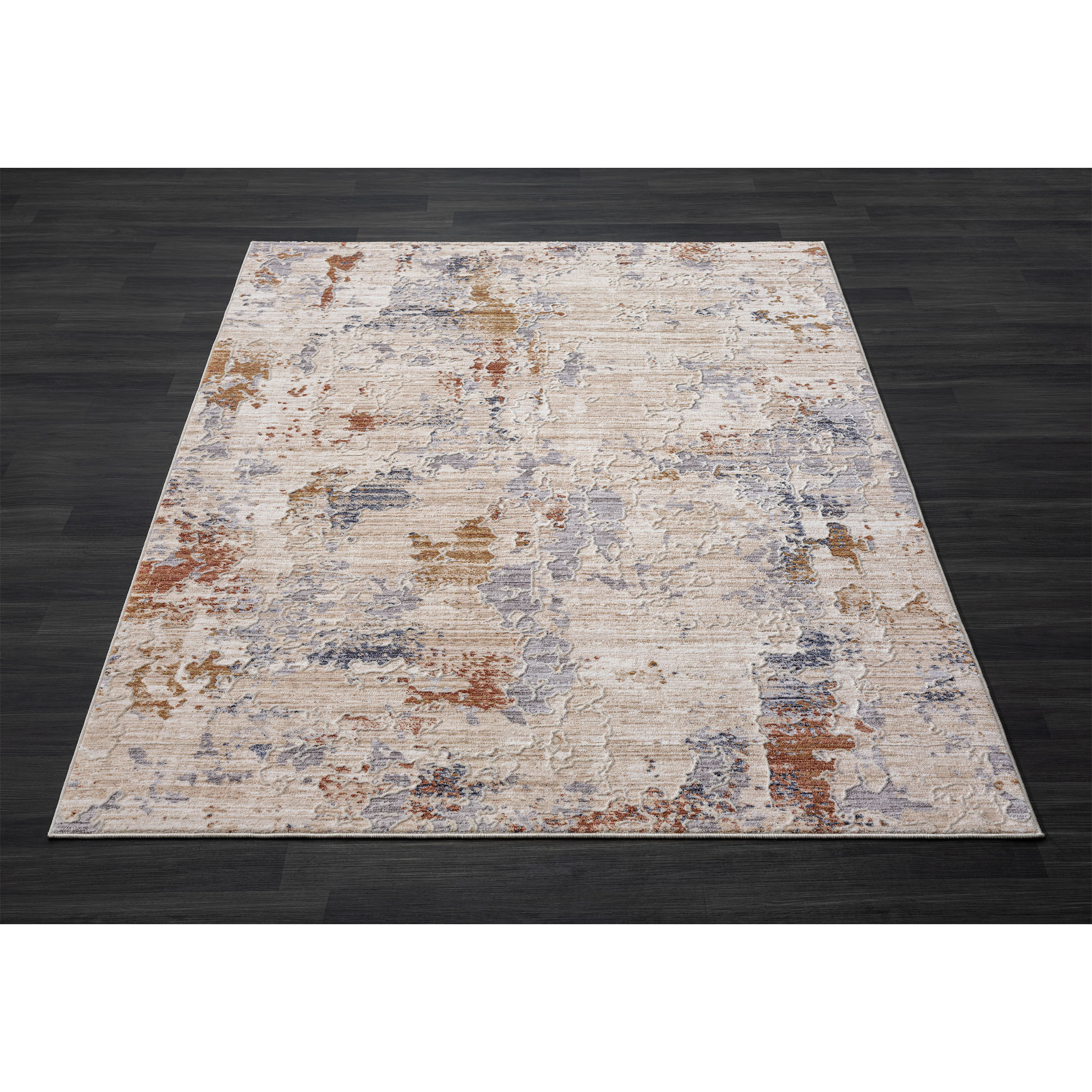 5 X 8 Beige Abstract Area Rug