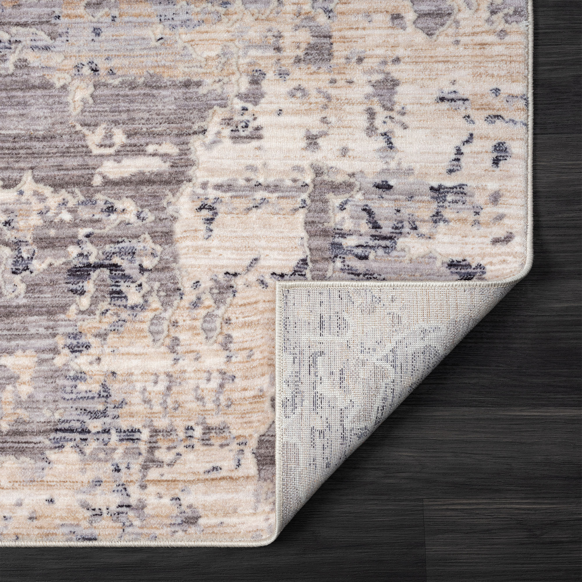 8" X 10" Gray Abstract Area Rug