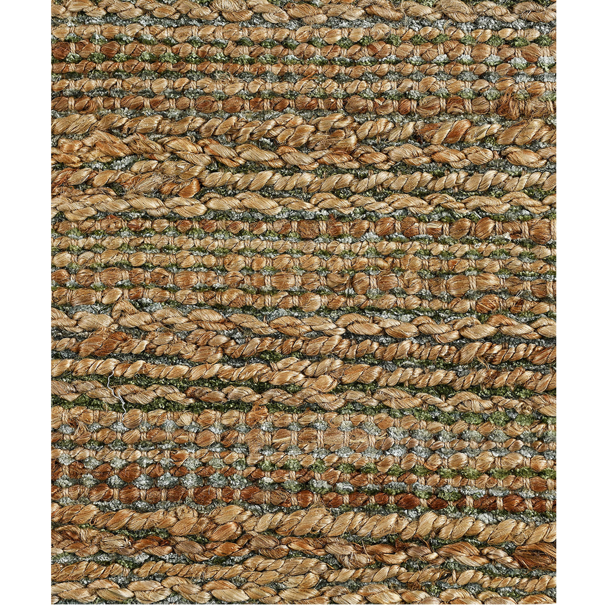 5" X 8" Green Abstract Hand Woven Non Skid Area Rug