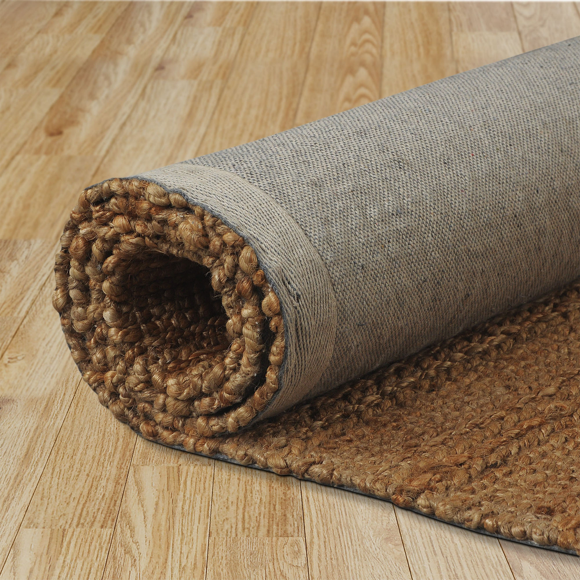 8" X 10" Beige Hand Woven Non Skid Area Rug