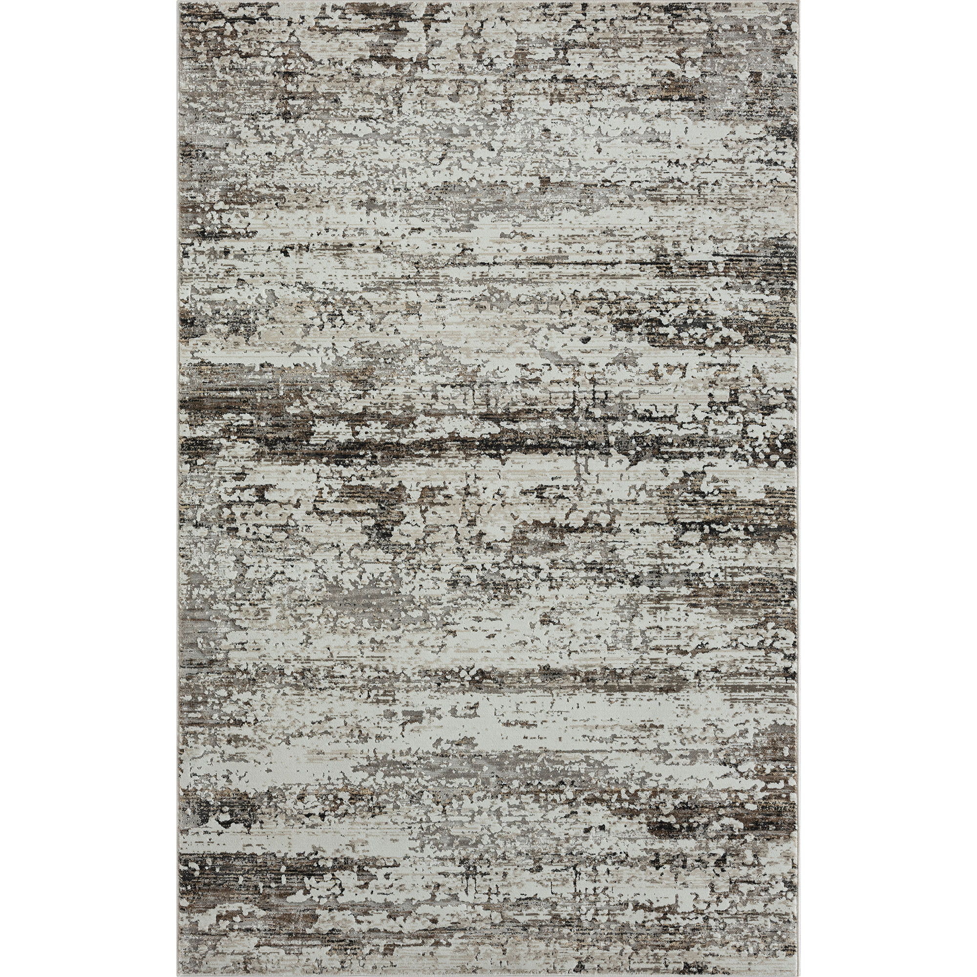 2" X 3" Beige Abstract Distressed Area Rug