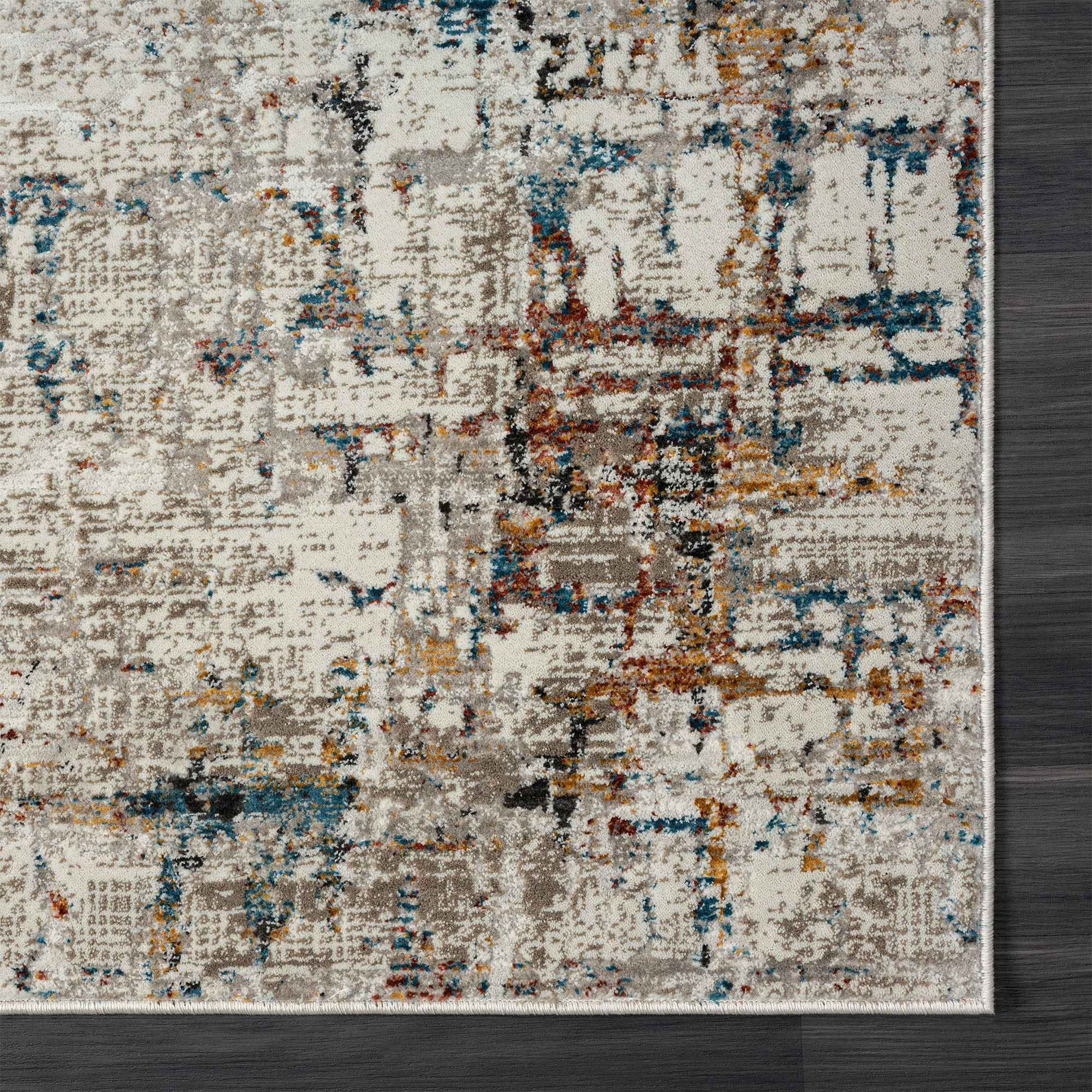 2 X 3 gray Abstract Distressed Area Rug