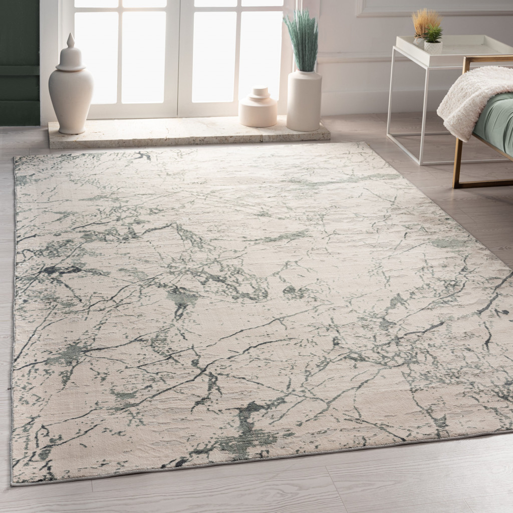 2" X 3" Ivory Abstract Area Rug