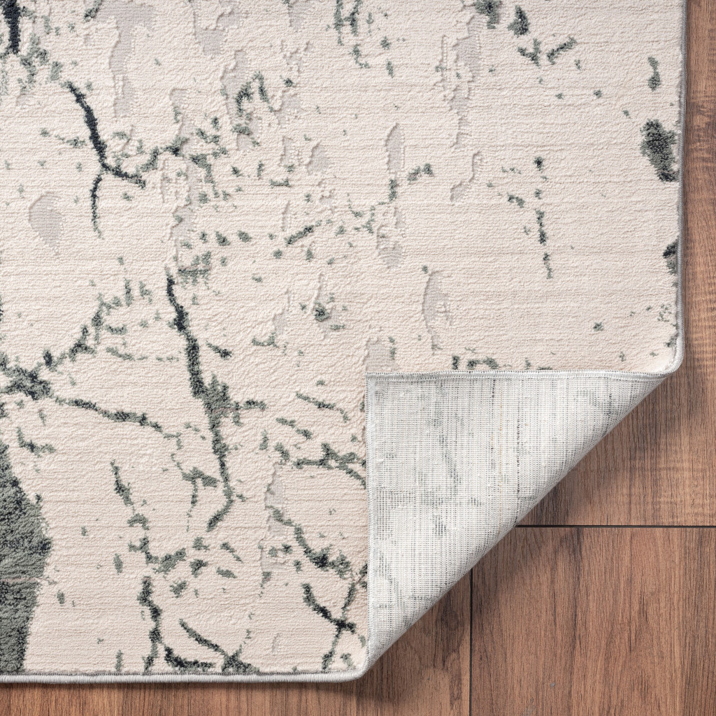 2" X 3" Ivory Abstract Area Rug