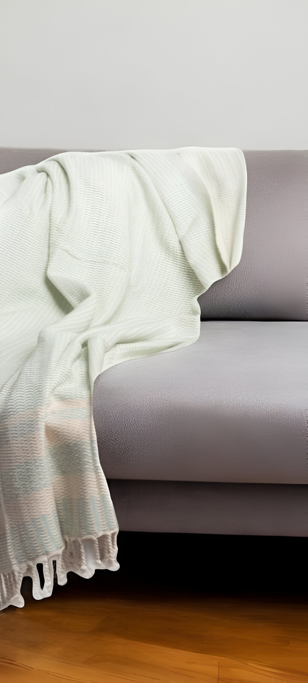 50" X 60" Turquoise Woven Cotton Striped Throw Blanket with Fringe-516512-1