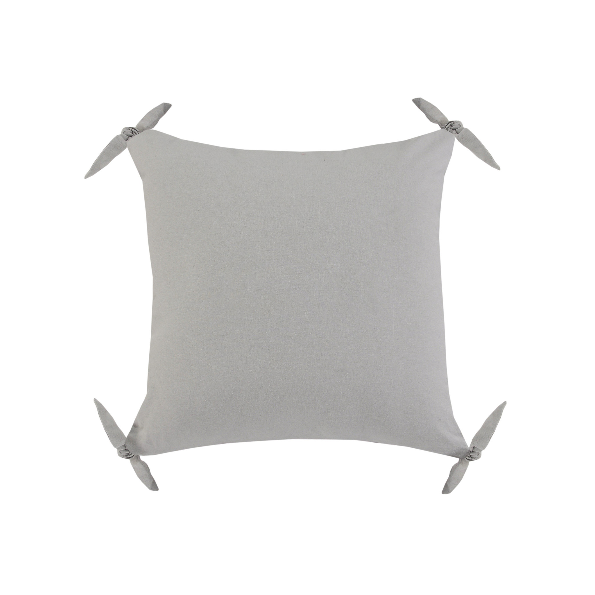 20" X 20" Light Gray 100% Cotton Zippered Pillow-516639-1