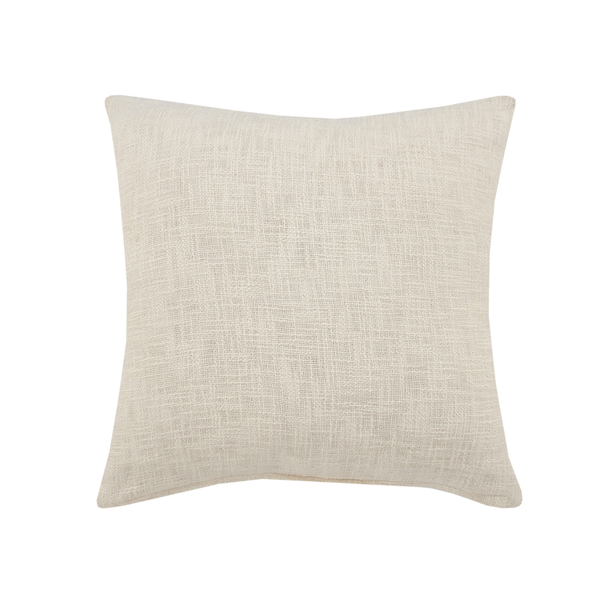 20" X 20" Off-White And Navy 100% Cotton Abstract Zippered Pillow