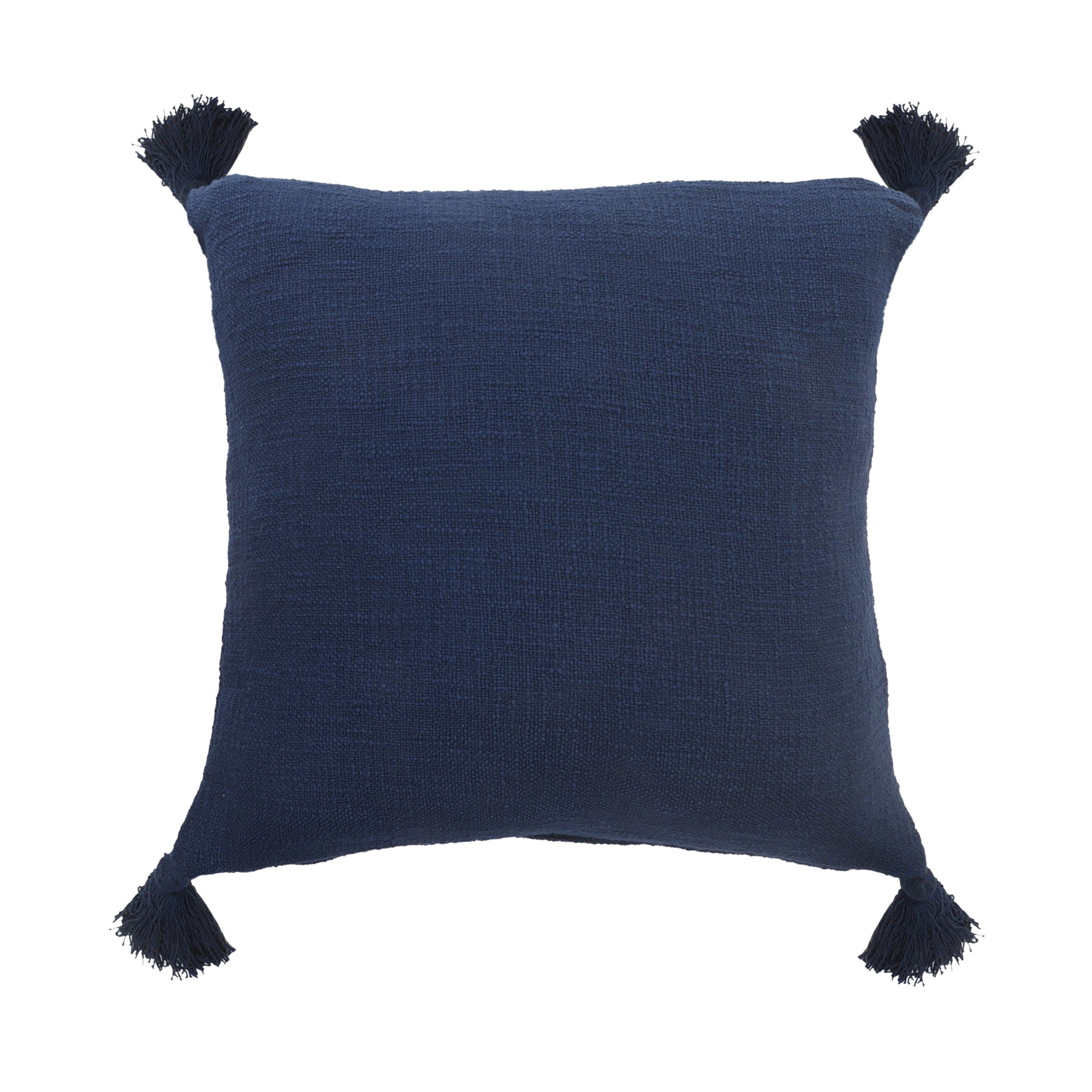 20" X 20" Navy Blue 100% Cotton Zippered Pillow-516877-1