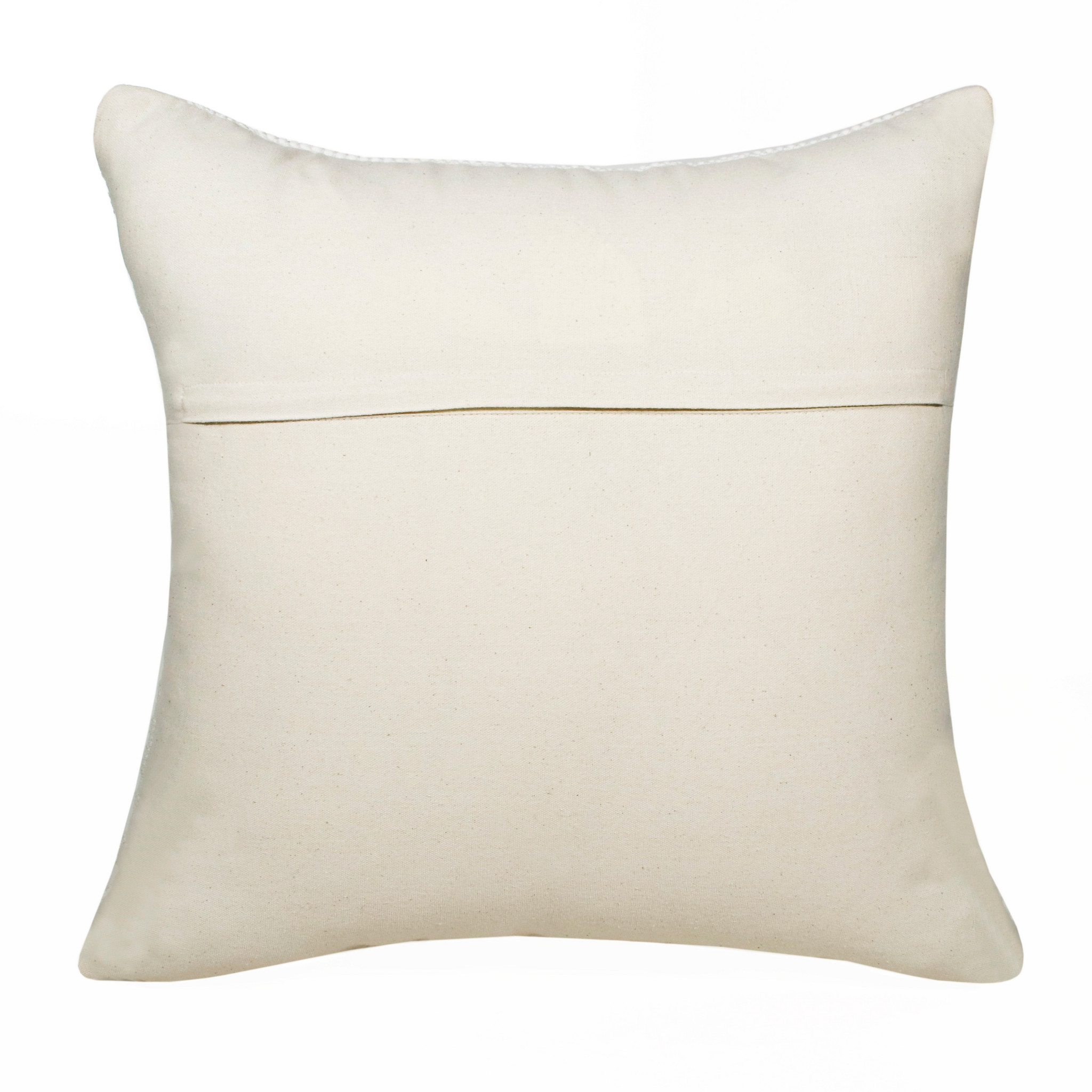 20" X 20" Deep Navy And White 100% Cotton Geometric Zippered Pillow