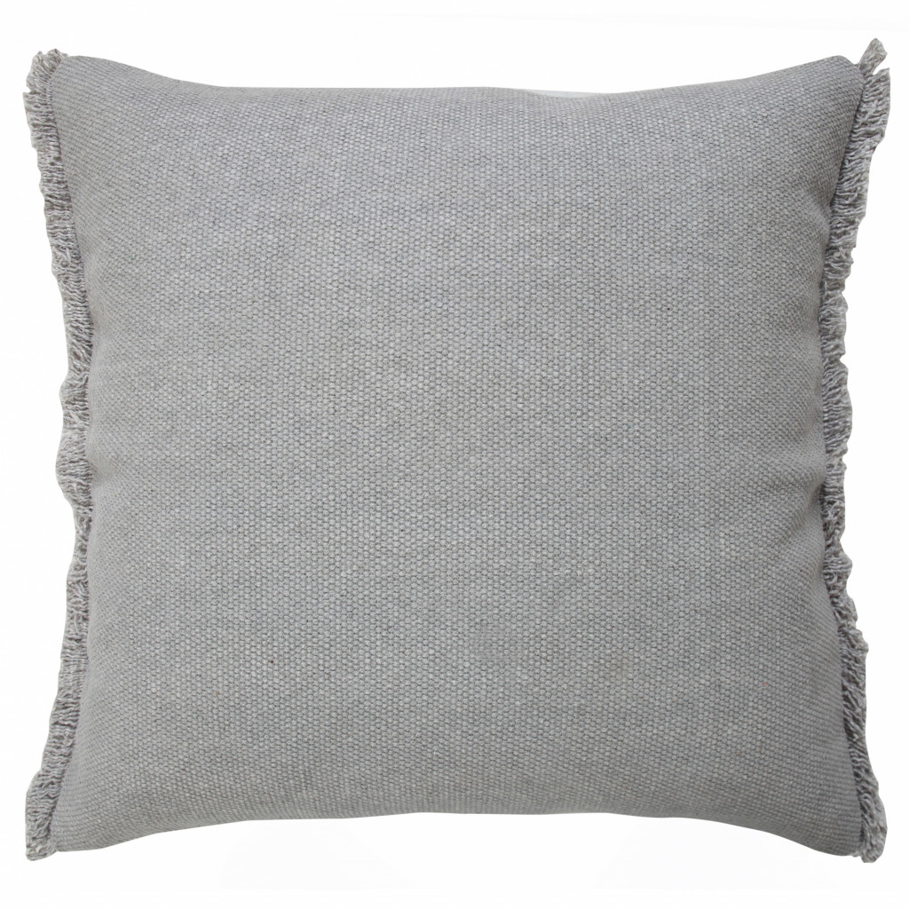 20" X 20" Microchip Gray And Light Gray 100% Cotton Zippered Pillow-516957-1