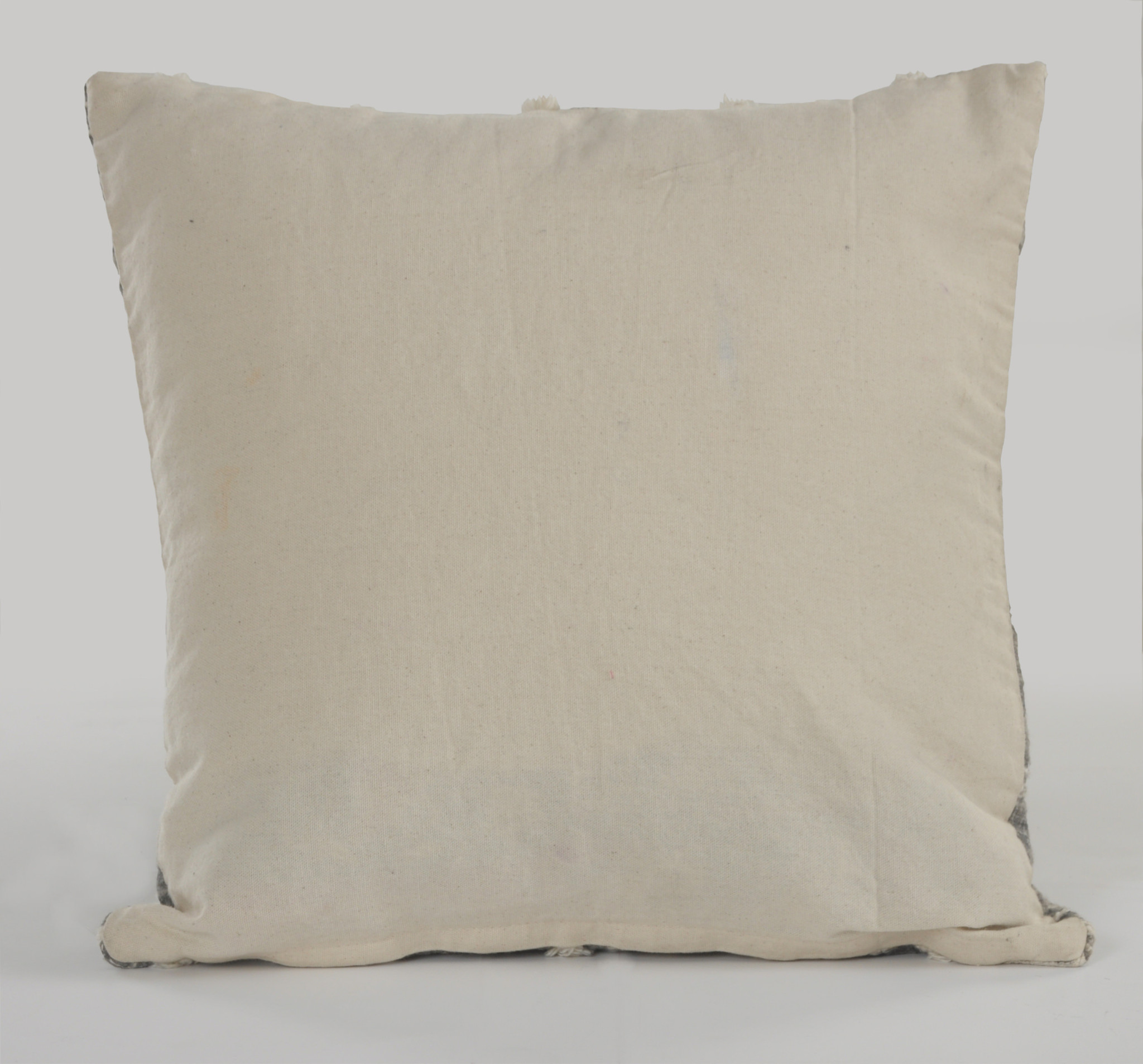 18" X 18" Black And Grey 100% Cotton Striped Zippered Pillow