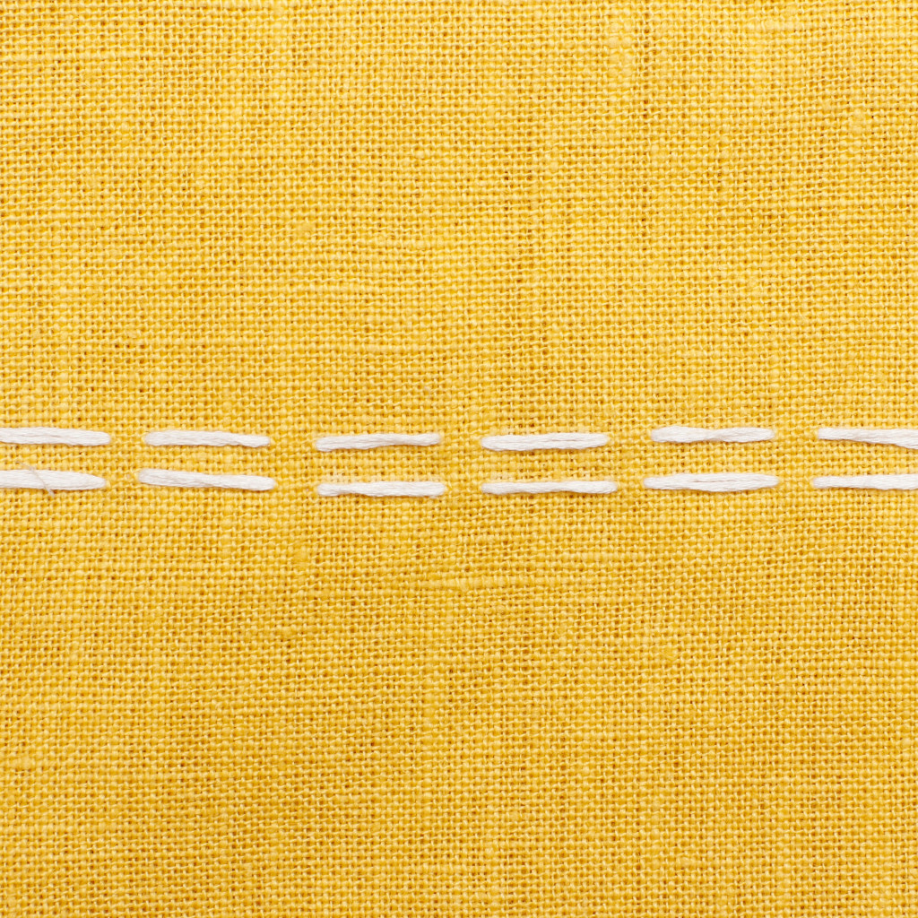 20" X 20" Mustard Linen Striped Zippered Pillow