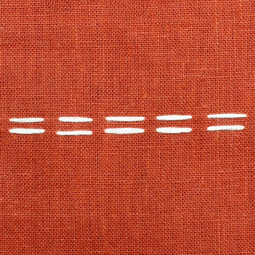 20" X 20" Rust Linen Striped Zippered Pillow