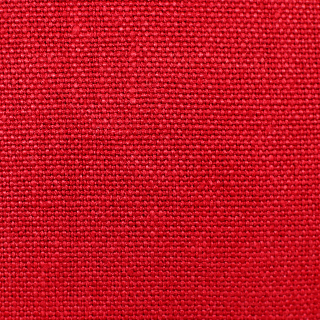 20" X 20" Red Linen Zippered Pillow