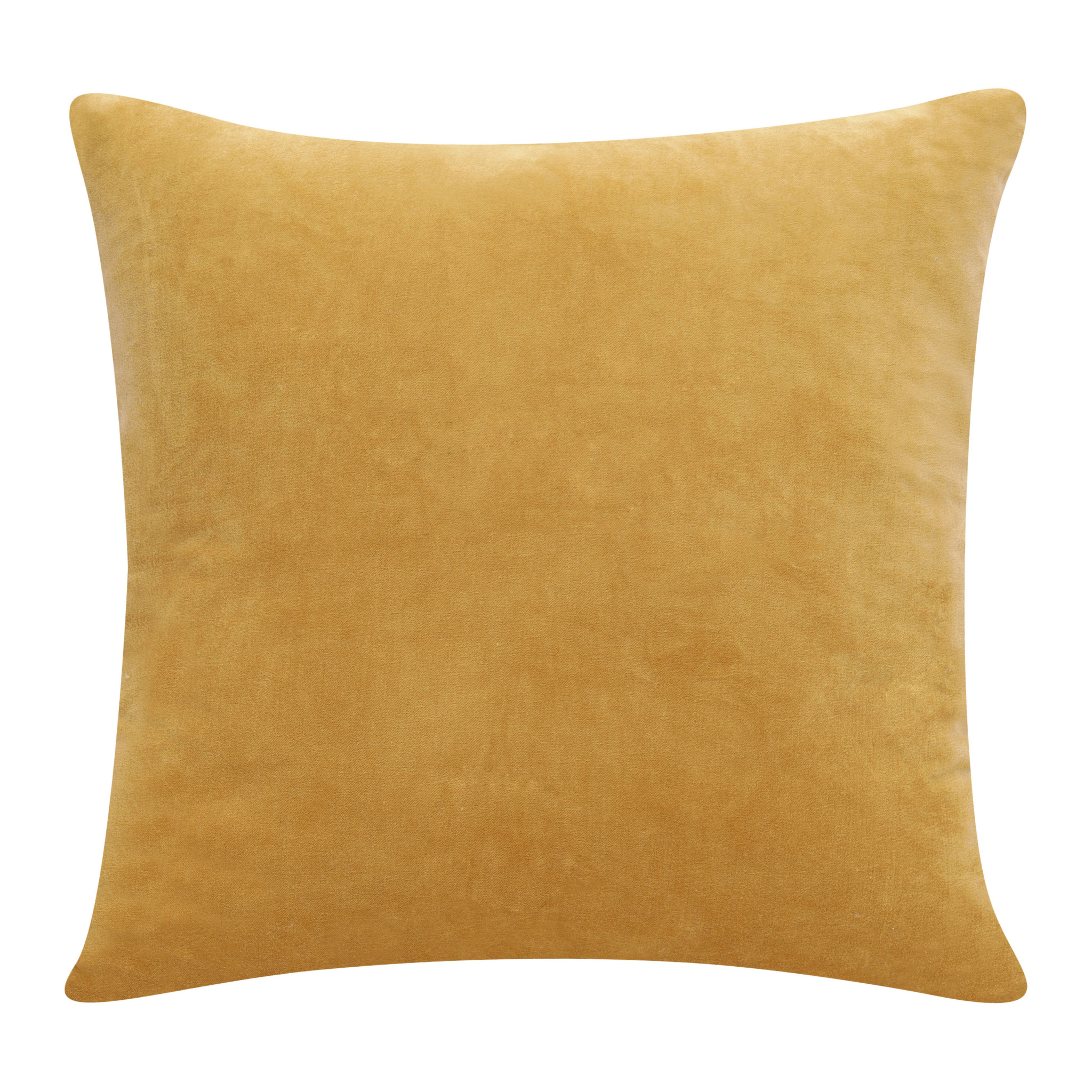 20" X 20" Yellow 100% Cotton Zippered Pillow-517050-1