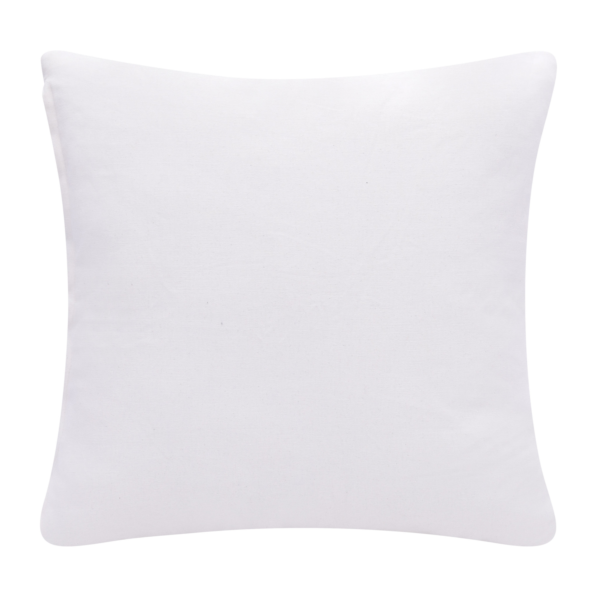 20" X 20" Blue And White 100% Cotton Diamond Zippered Pillow-517054-1