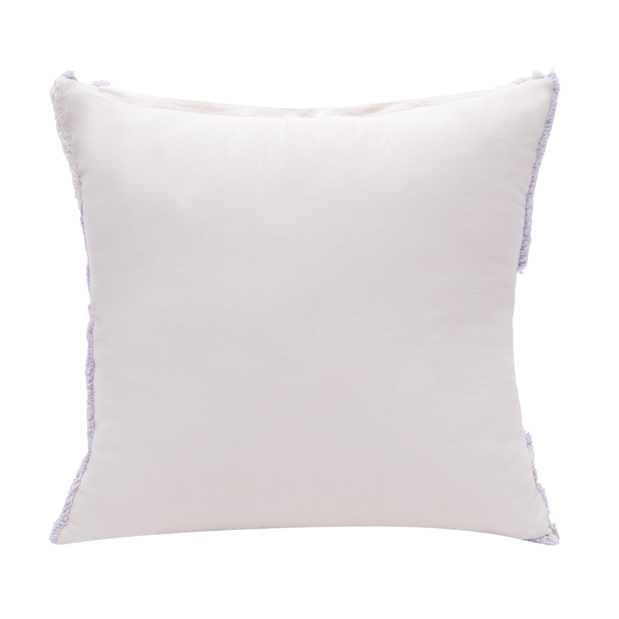 22" Purple and White Geometric Cotton Throw Pillow With Texture