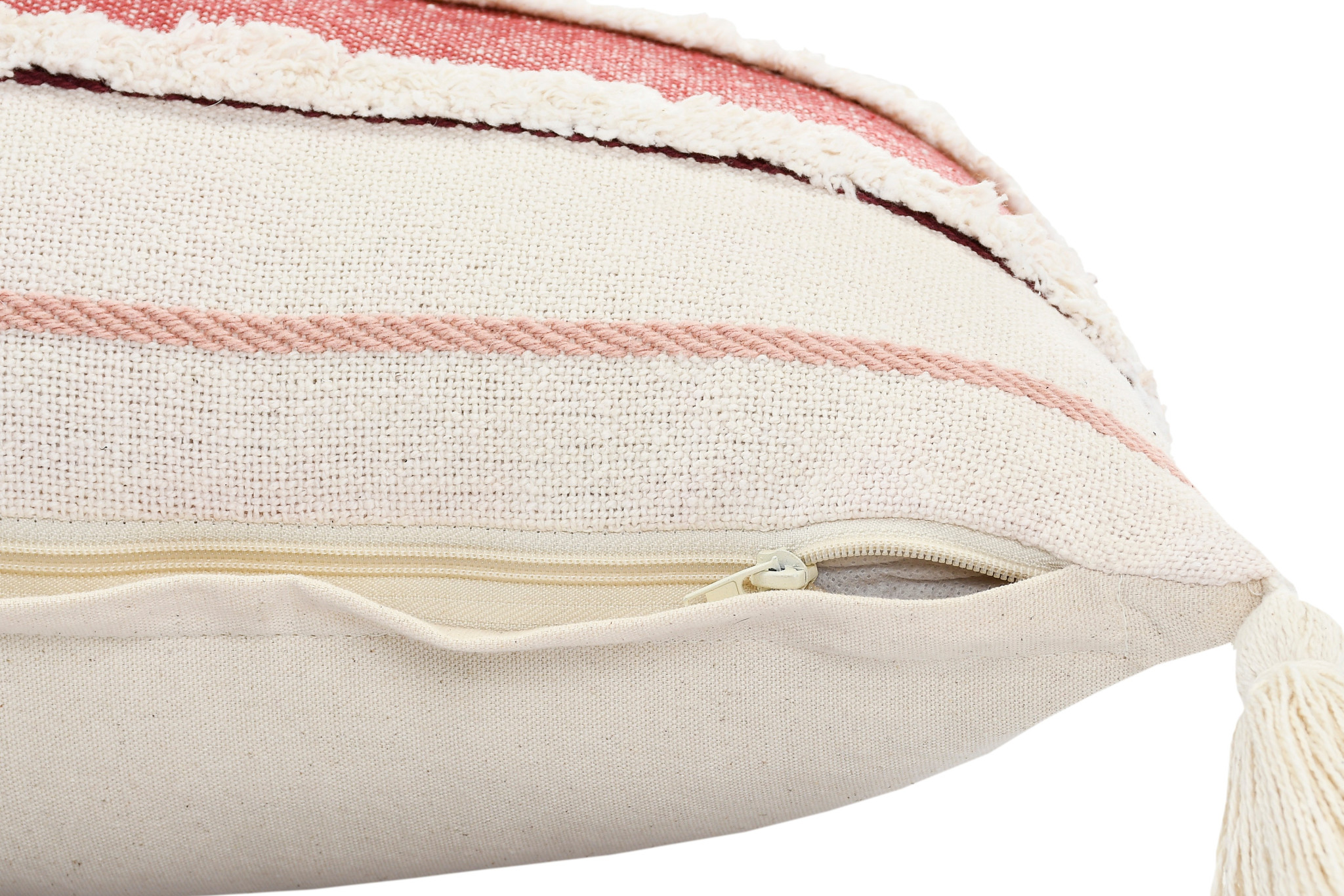 20" X 20" 100% Cotton Striped Zippered Pillow