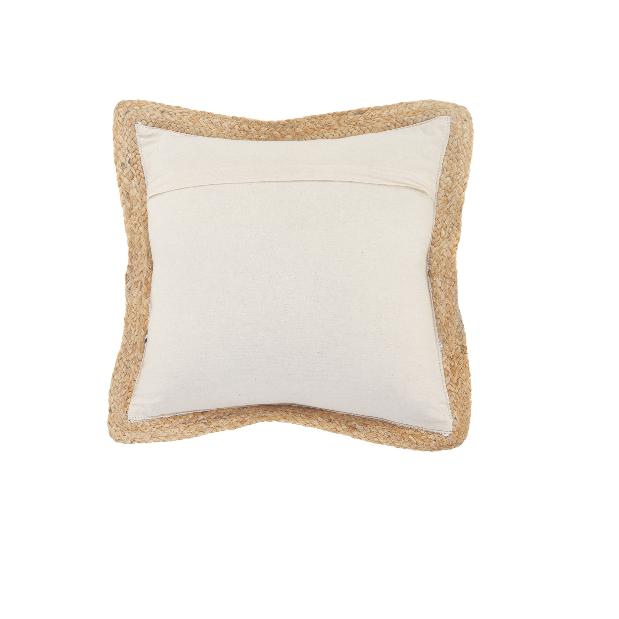 20" X 20" Tan Pastel Blue And Pastel Yellow 100% Cotton Geometric Zippered Pillow