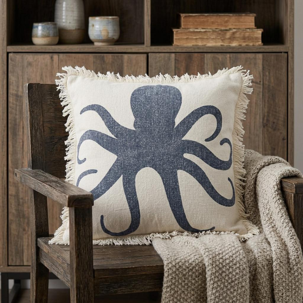 18" Cream Throw Pillow