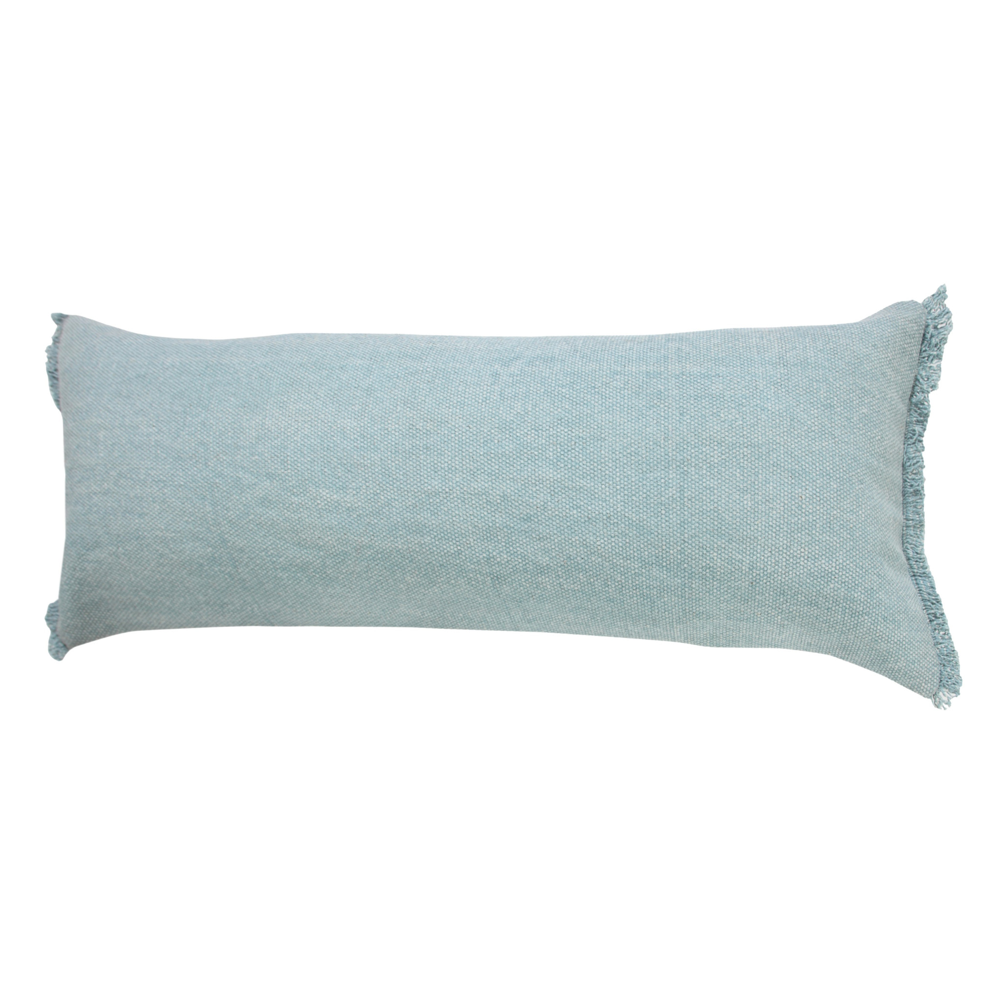 14" X 36" Light Blue 100% Cotton Zippered Pillow-517338-1