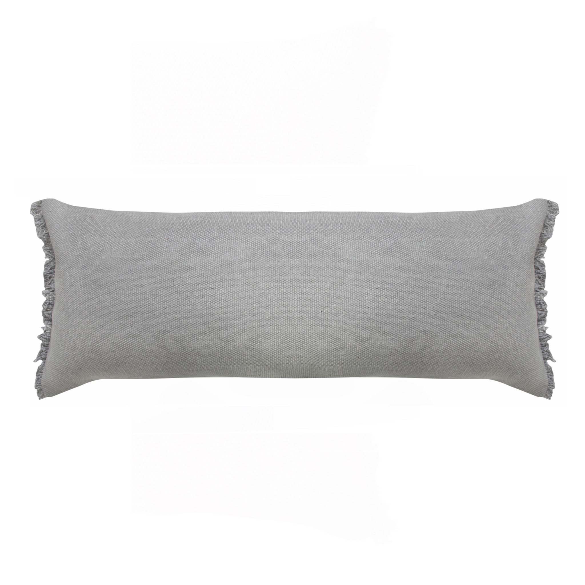 14" X 36" Light Gray 100% Cotton Zippered Pillow-517339-1
