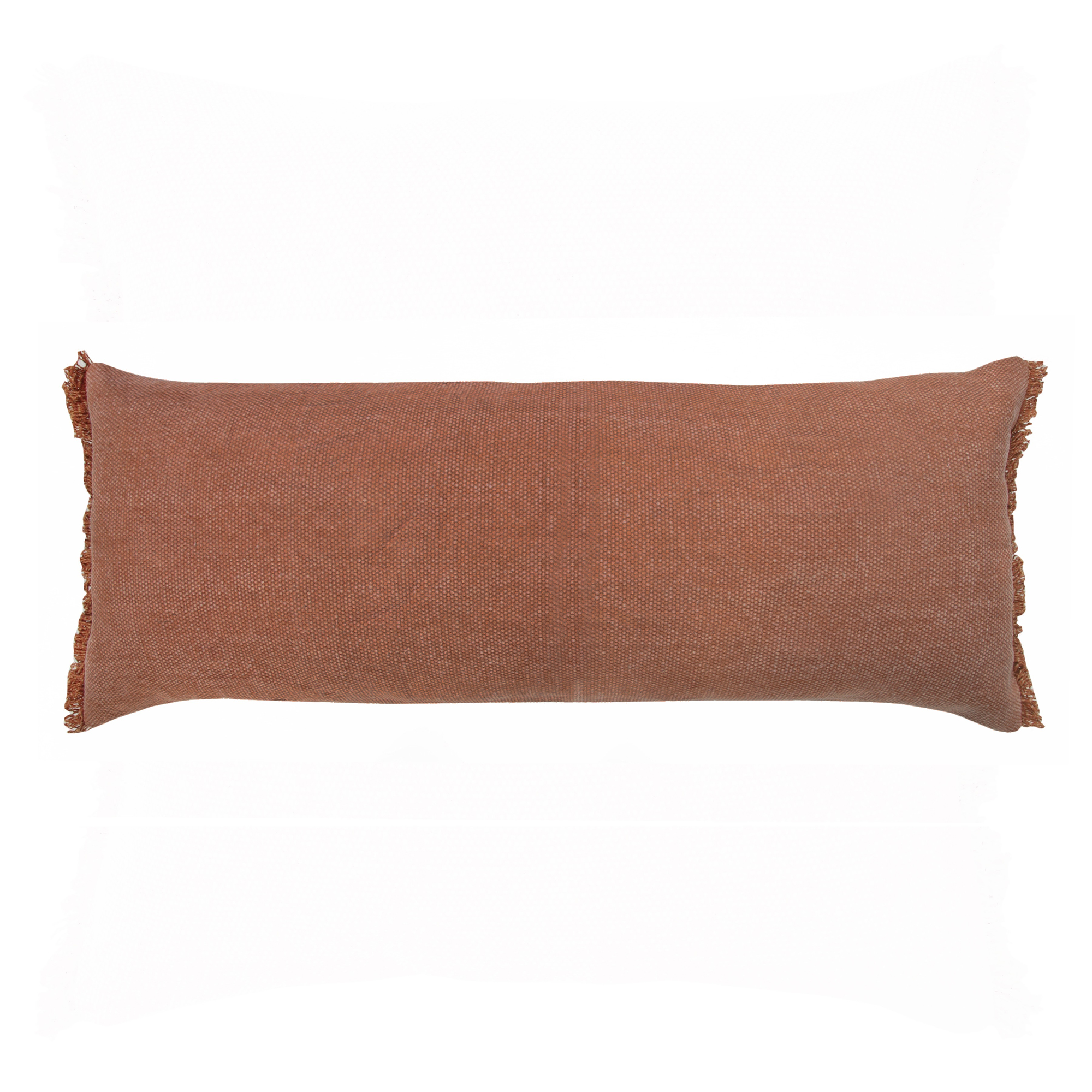 14" X 36" Adobe Orange 100% Cotton Zippered Pillow-517342-1