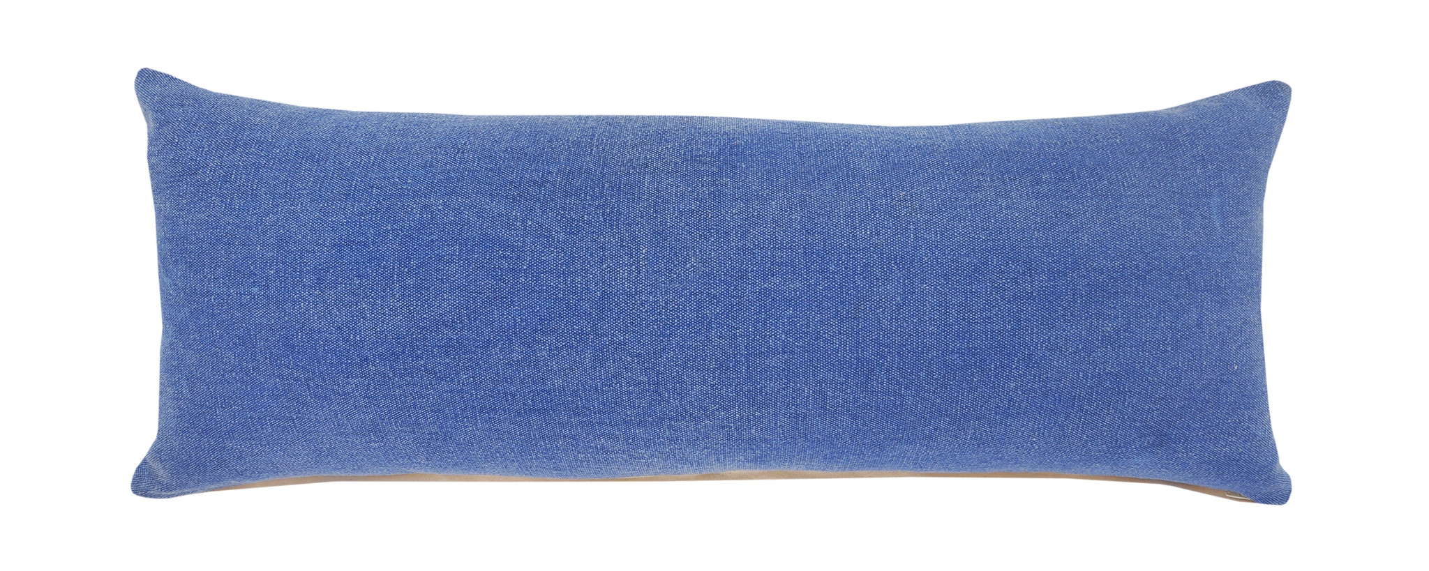 14" X 36" Classic Blue 100% Cotton Zippered Pillow-517394-1