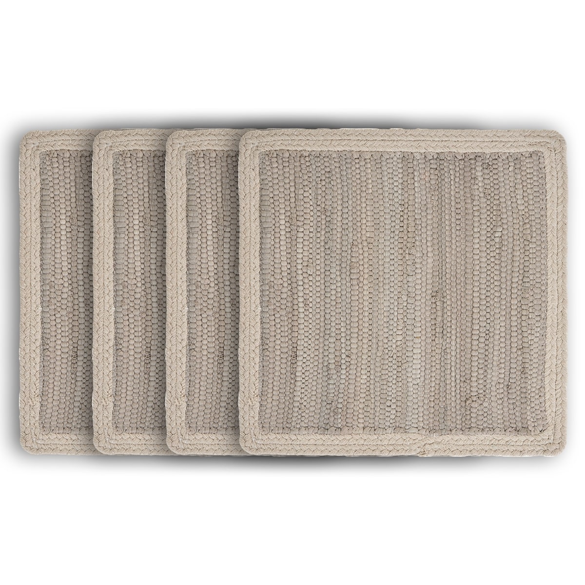15" Silver Striped Cotton Table Runner-517415-1