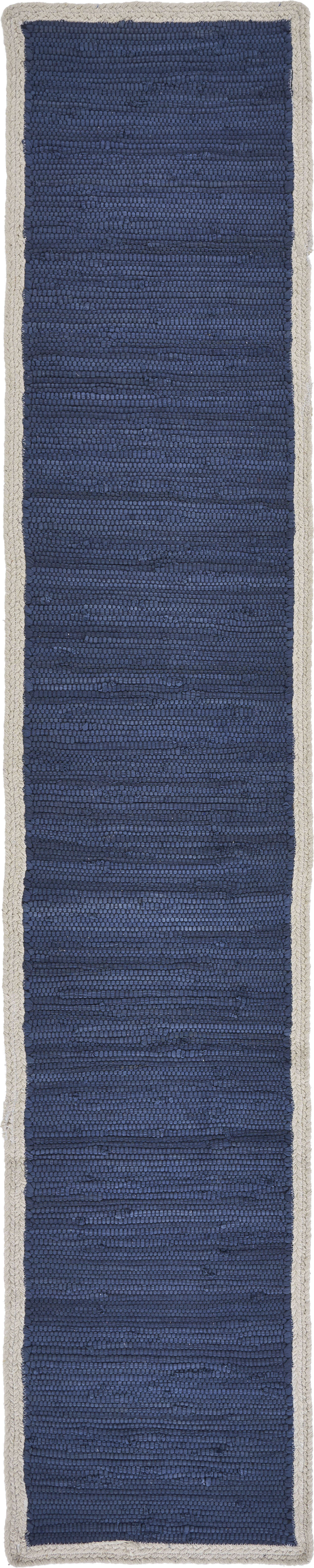 80" Blue Striped Cotton Table Runner-517419-1