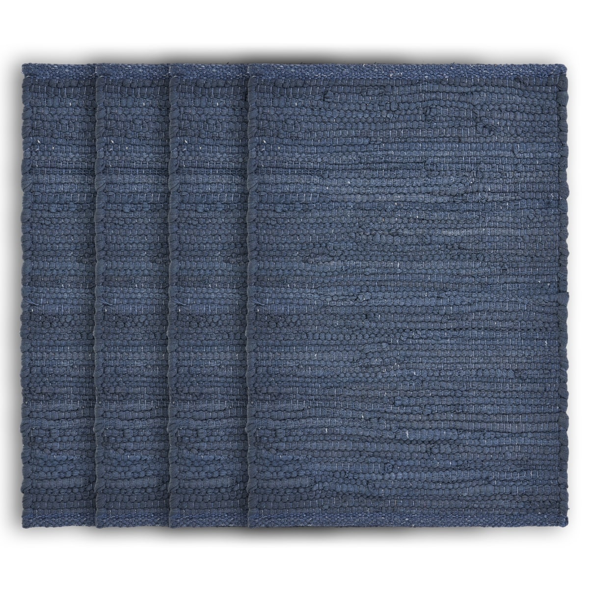 19" Set of Four Navy Blue Cotton Placemats-517429-1