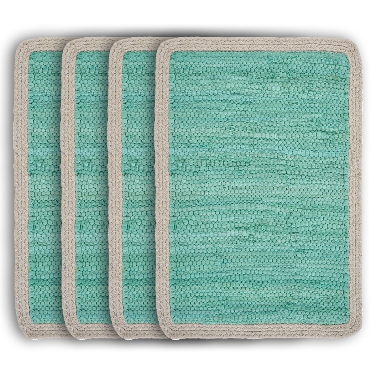 19" Blue Striped Cotton Table Runner-517431-1