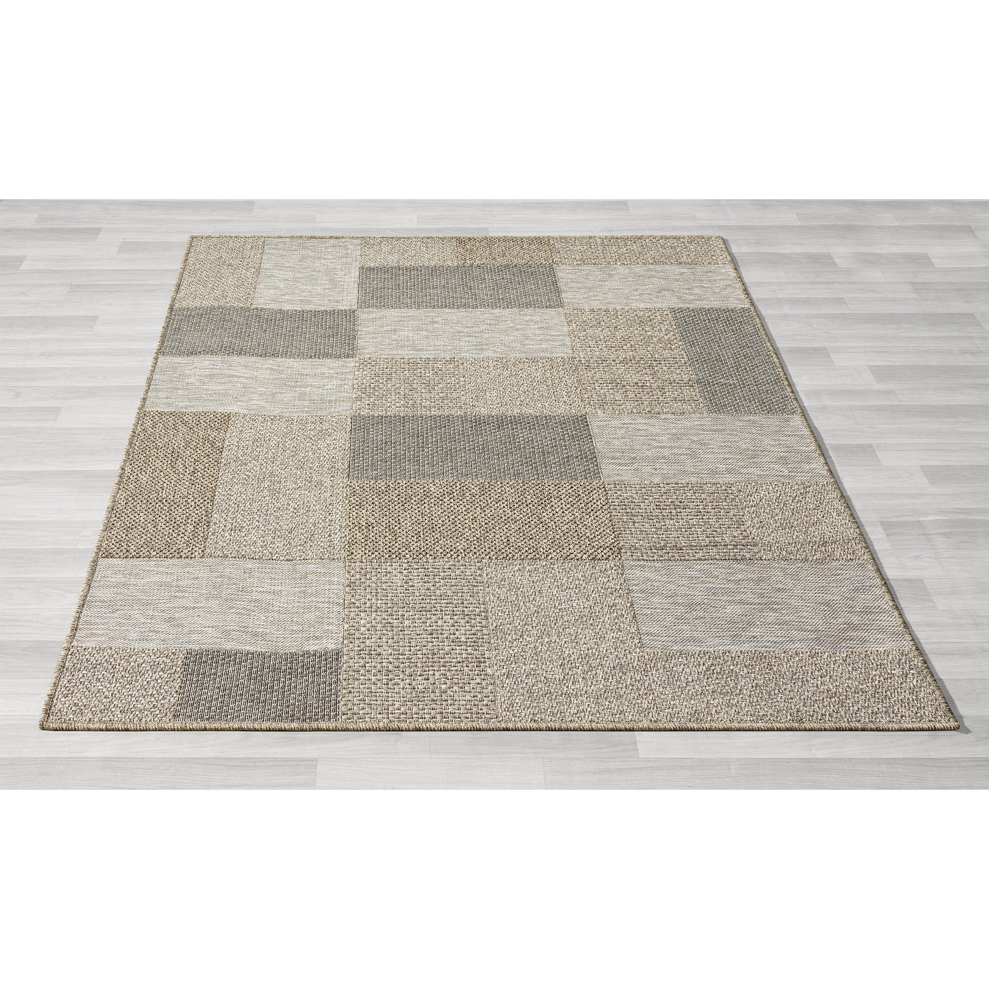 5' X 7' Gray Geometric Handmade Indoor Outdoor Area Rug-517465-1