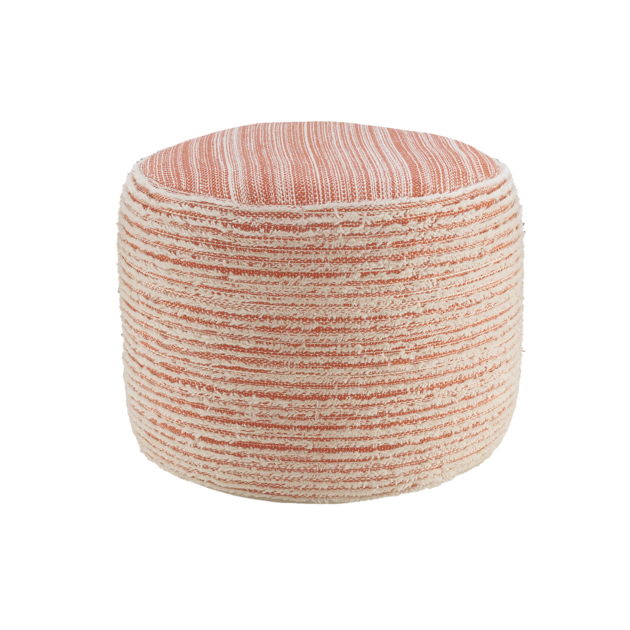 18" Pink Polyester Ottoman-517905-1