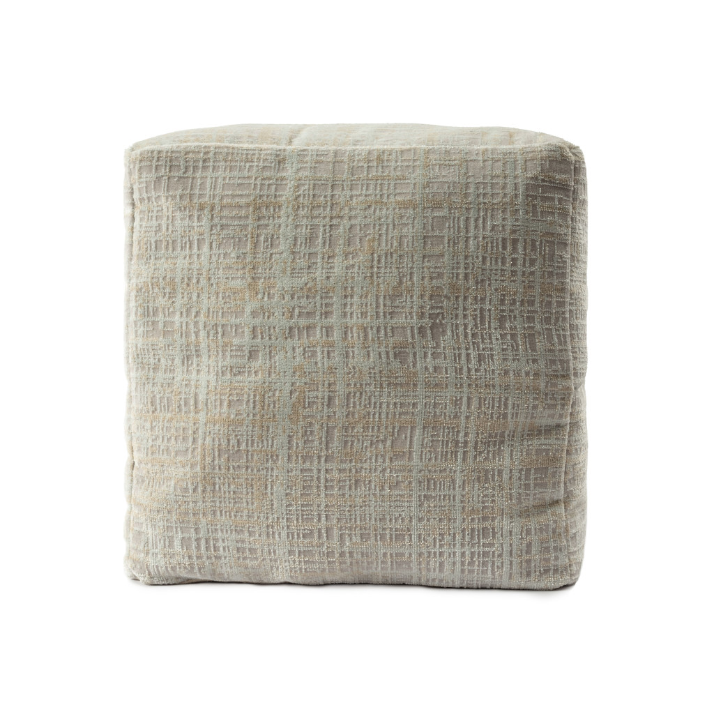 18" Beige Polyester Blend Ottoman-517923-1