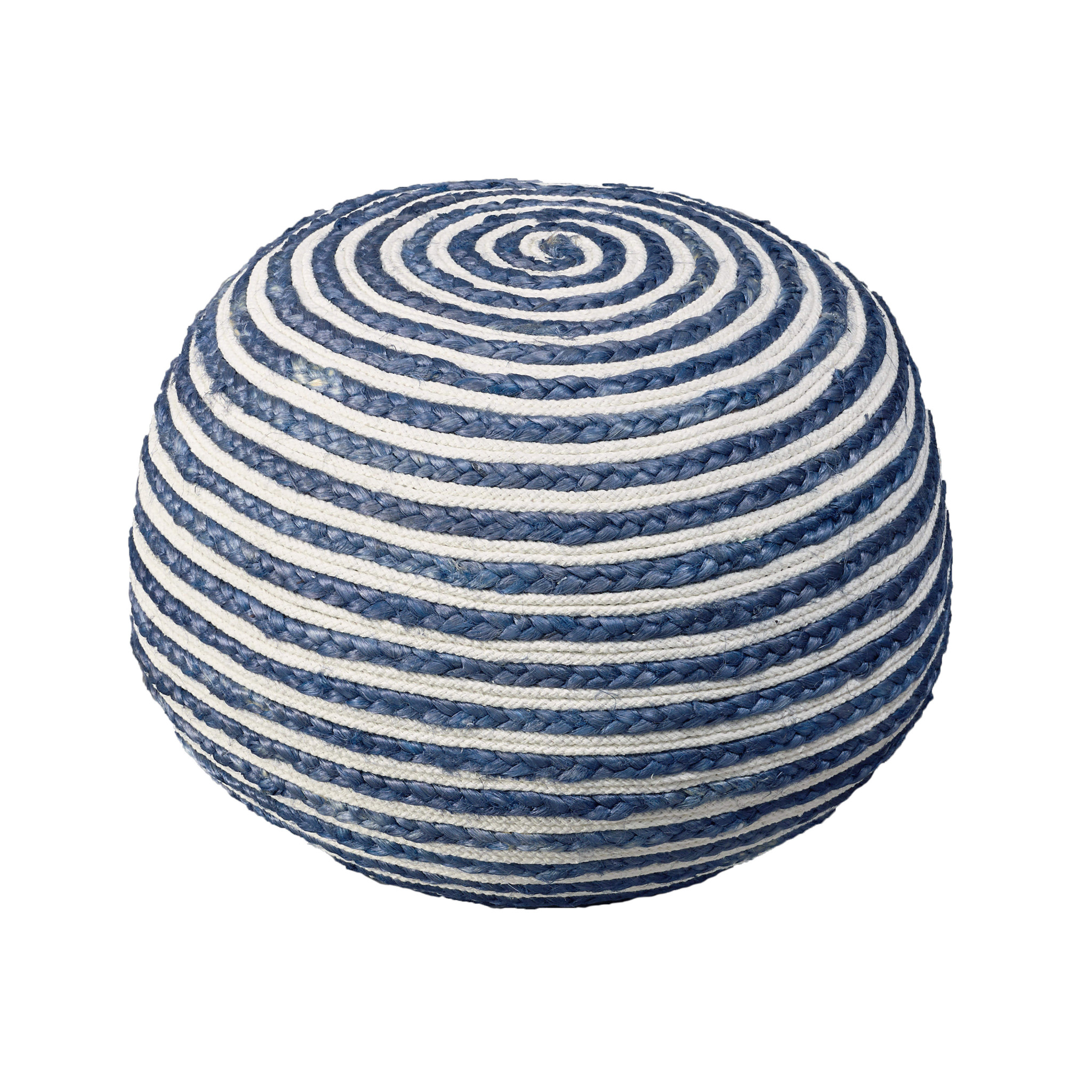 20" Blue Jute Ottoman-517944-1