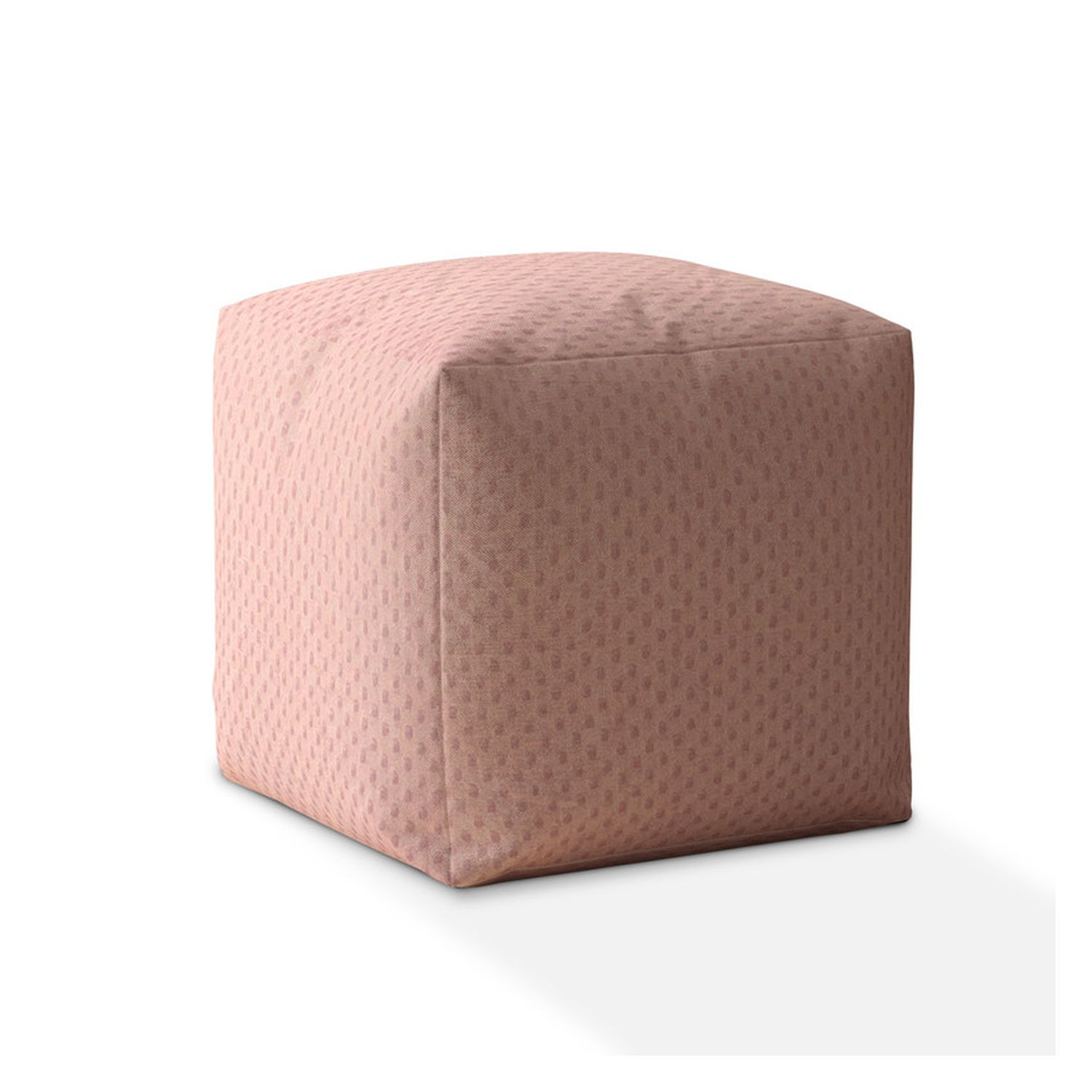 17" Pink Polyester Pouf Cover-518477-1
