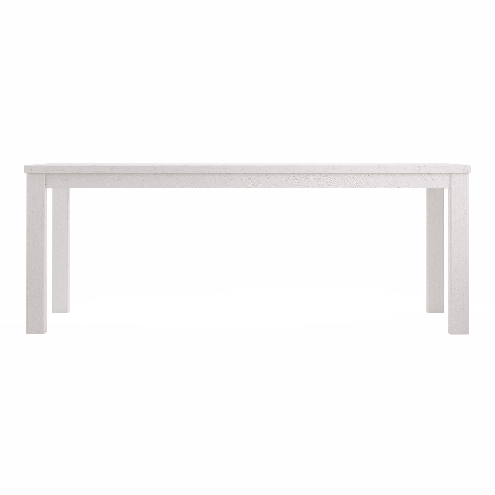 63" White Solid Wood Dining Table-518912-1