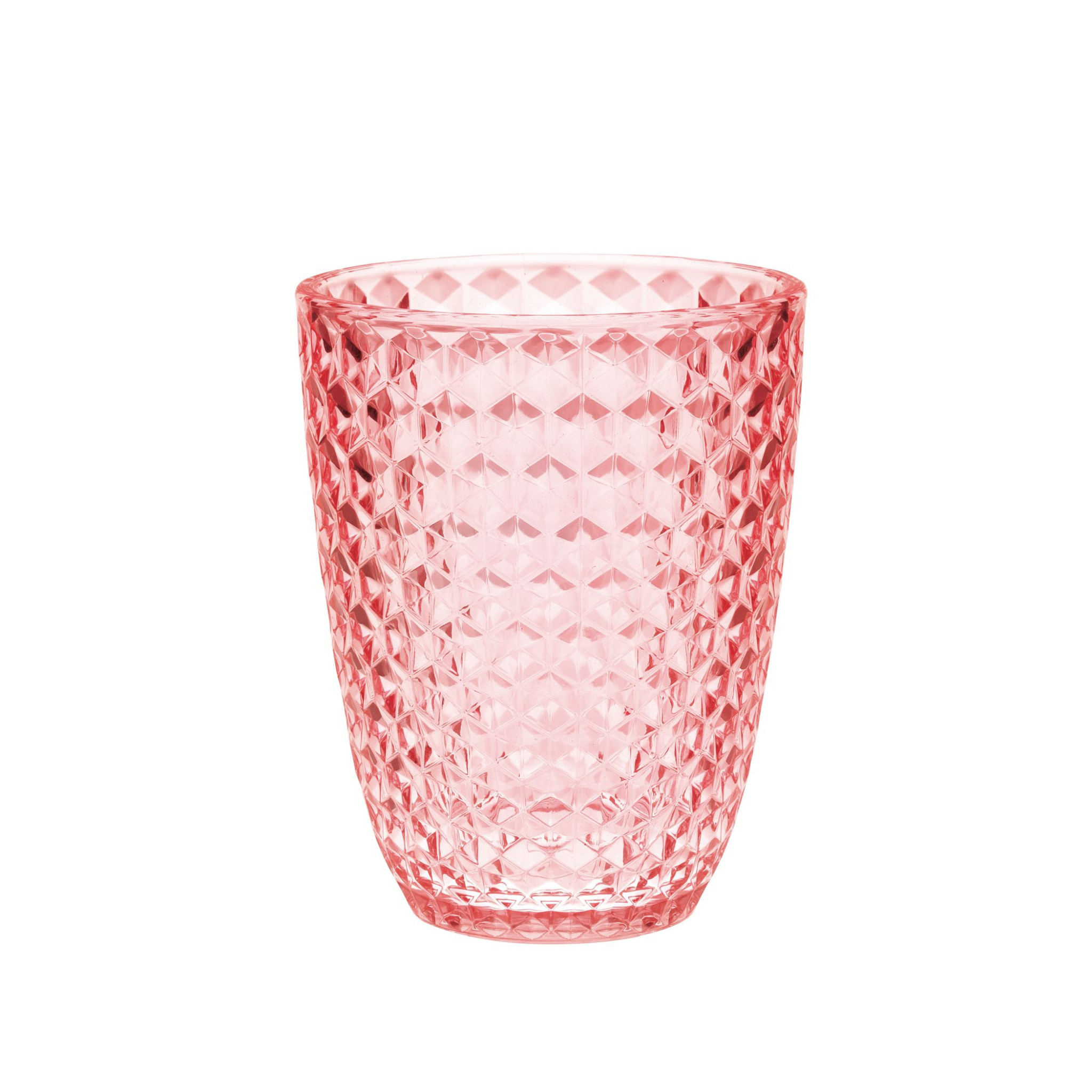 Set of Four Pink Diamond Acrylic Stemless Whiskey Glass-521148-1