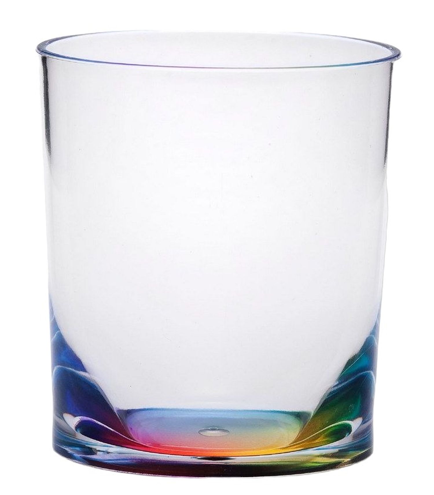 Set of Four Rainbow Geometric Acrylic Stemless Whiskey Glass-521157-1