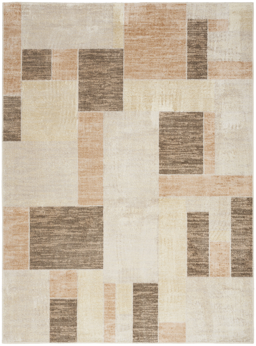 7" X 9" Blue Oriental Power Loom Distressed Washable Area Rug
