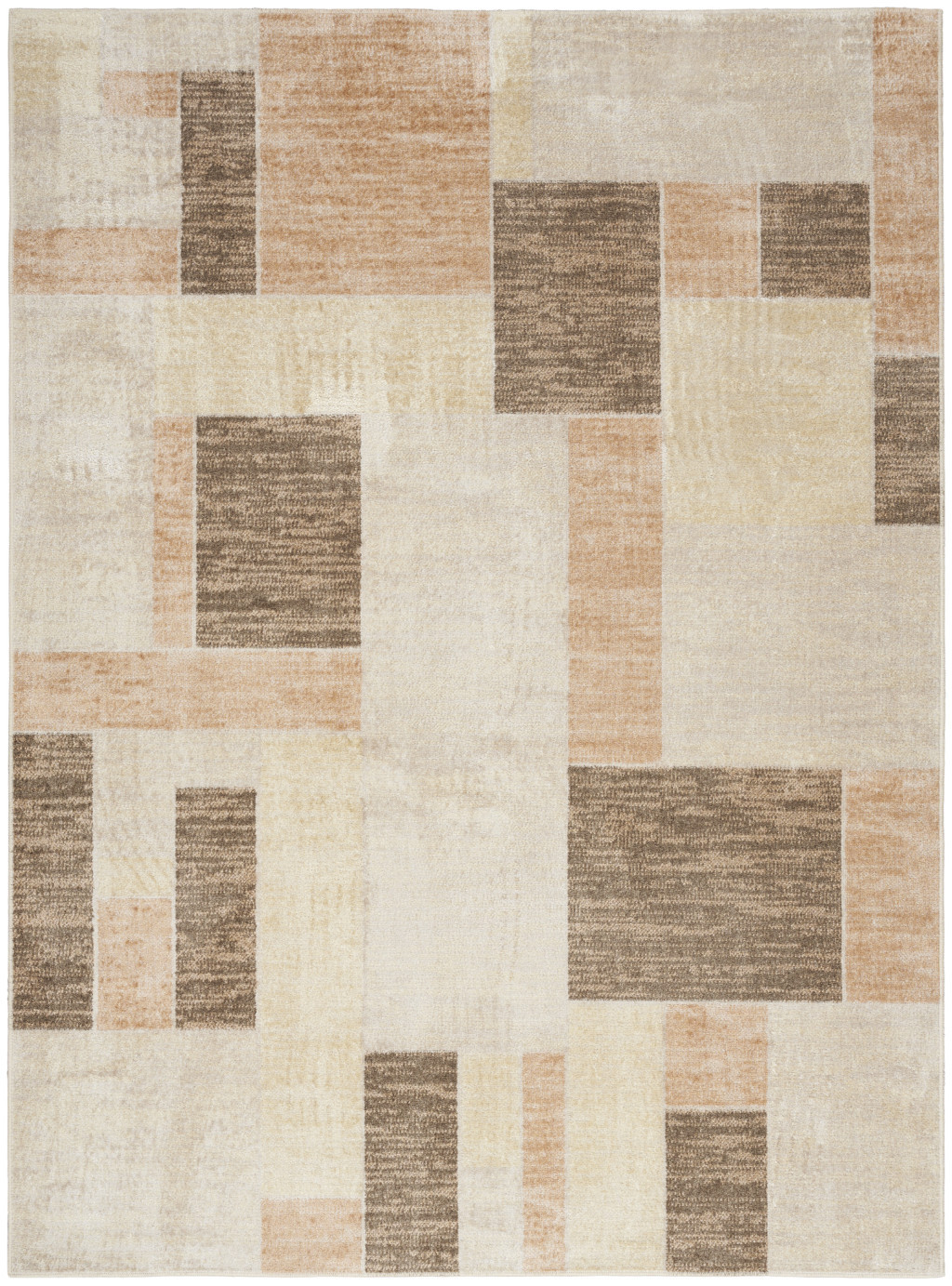 7" X 9" Blue Oriental Power Loom Distressed Washable Area Rug
