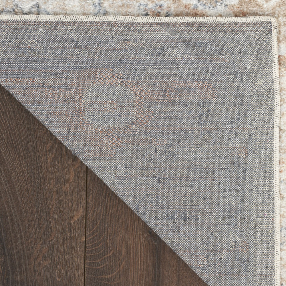 8" Sage Oriental Power Loom Distressed Washable Runner Rug