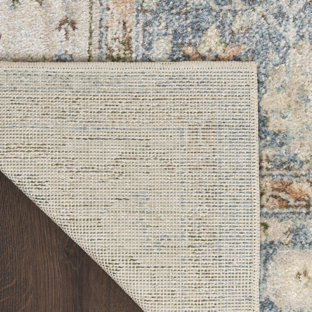 3" X 5" Gray Oriental Power Loom Distressed Washable Area Rug