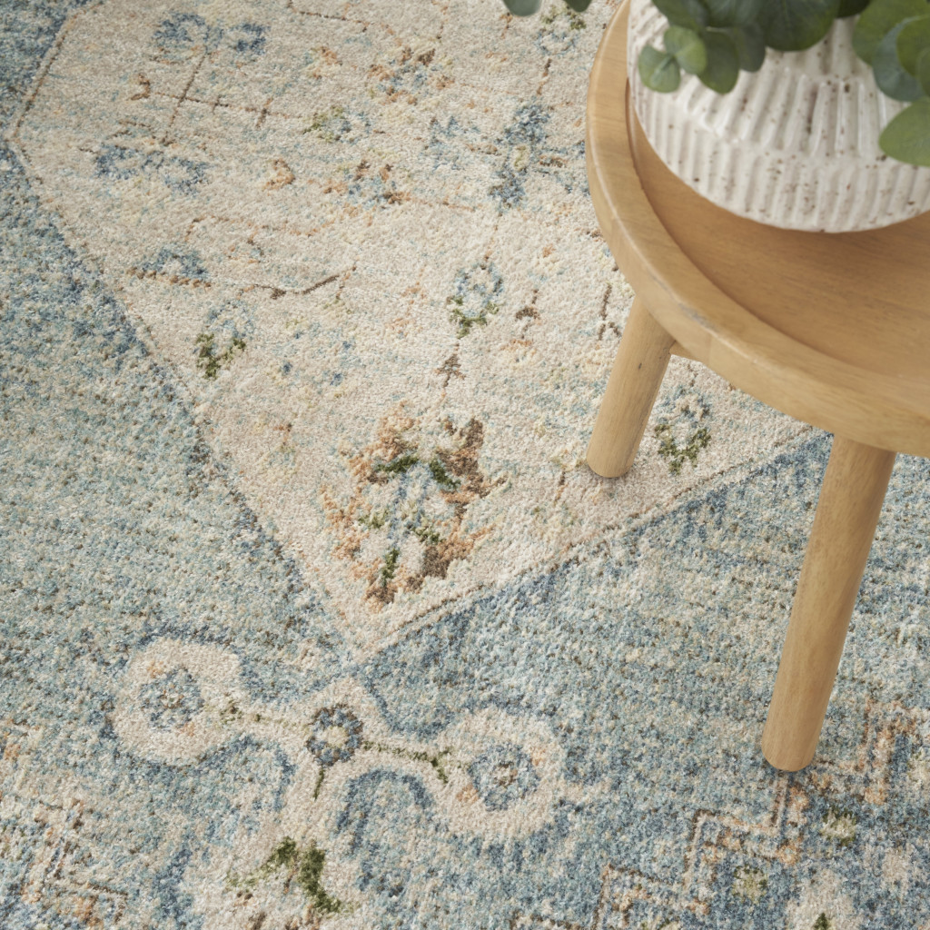 3" X 5" Gray Oriental Power Loom Distressed Washable Area Rug